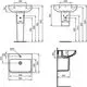 Waschtisch mit ovaler Form und einem integrierten Ablauf, ideal für Badezimmer. Von Ideal Standard, mit montierbarem Fuß, in Weiß. Maße sichtbar im Diagramm.